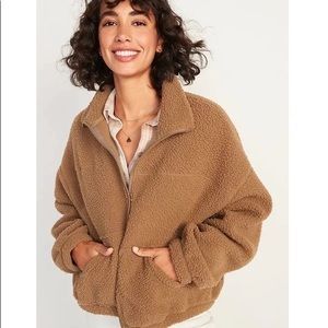 Slouchy Sherpa Zip Jacket